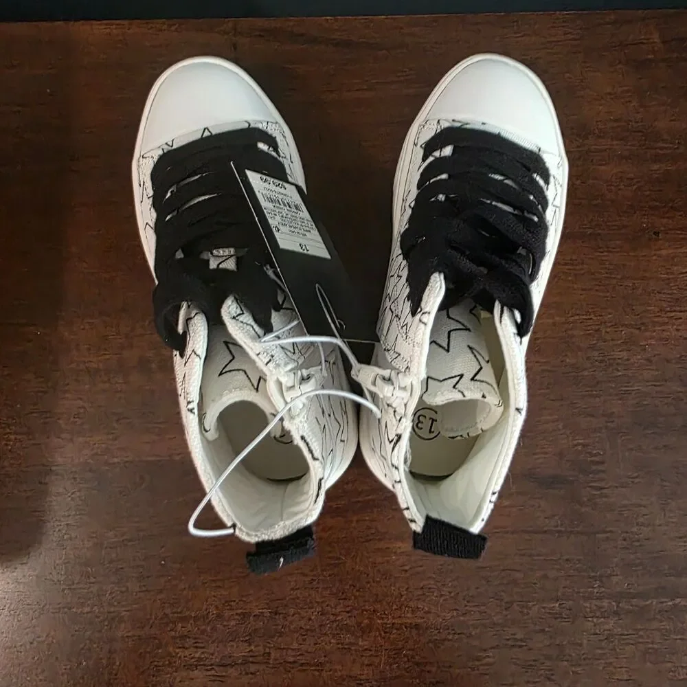 Art Class Blakely Canvas Black & White Stars High-Top Sneakers Girls Shoes Sz 13